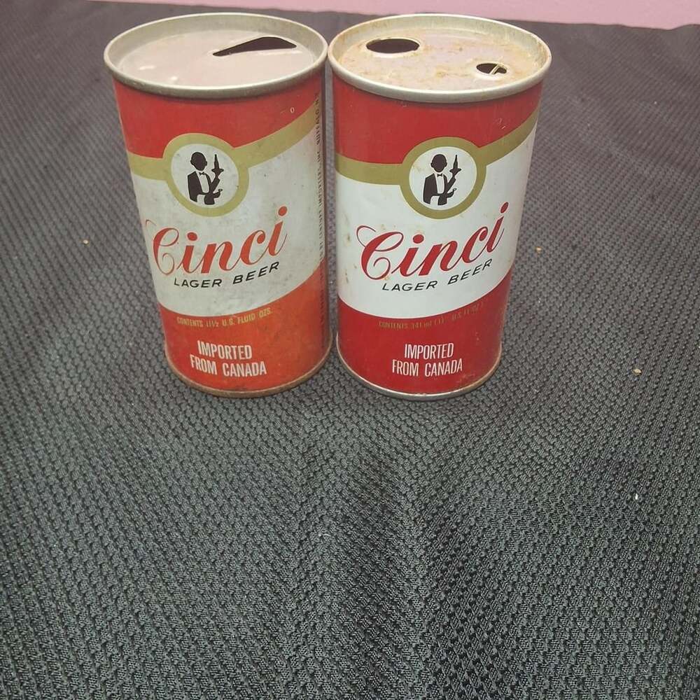 Vintage Cinci Lager Beer Cans Lot of 2